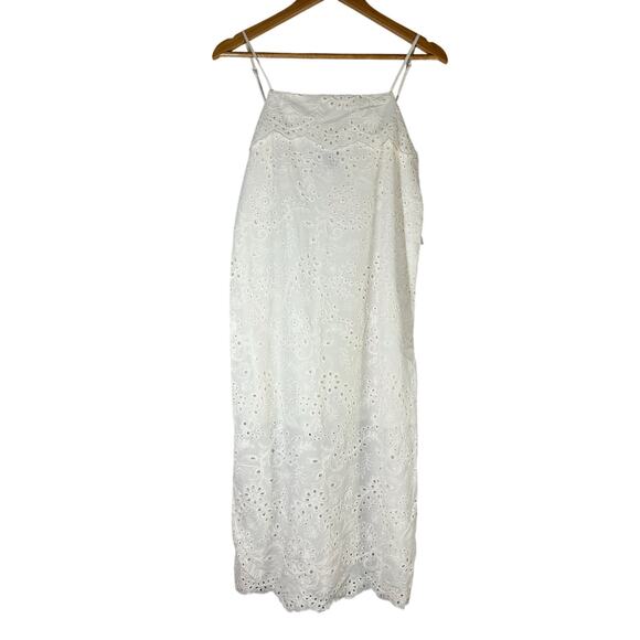 KAREN KANE Eyelet Embroidered Cotton Midi Sundress 
Ivory - Picture 3 of 14